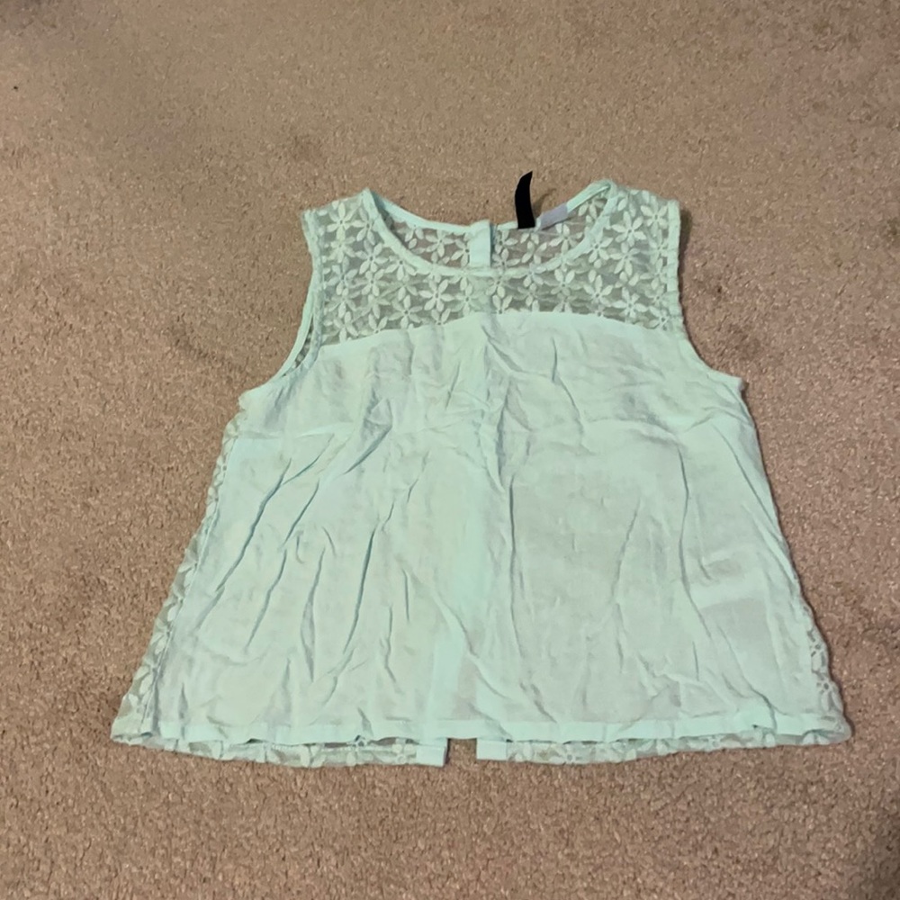 Lace back top